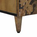 vidaXL TV skrinka Hnedá 105 x 33,5 x 46 cm Masívne mango drevo