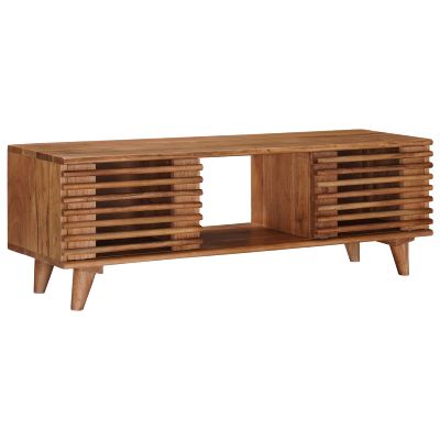 vidaXL TV skrinka s úložiskom s dverami Prírodná 105 x 30 x 35 cm