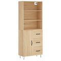 vidaXL Vysoká skrinka dub sonoma 69,5x34x180 cm spracované drevo