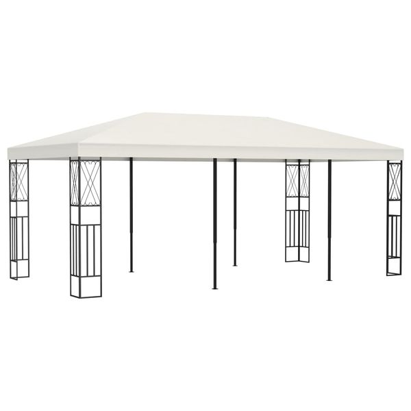 vidaXL Altánok krémový 3x6 m látkový