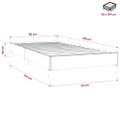 vidaXL Box Spring Posteľ bez matraca Tmavo zelená 90x210 cm Zamat