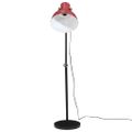 vidaXL Podlahová lampa 25 W šmuhovaná červená 30x30x90-150 cm E27