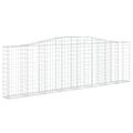 vidaXL Oblúkové gabionové koše 15 ks 400x30x120/140 cm pozink. železo