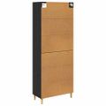 vidaXL Highboard Čierny dub 69,5 x 32,5 x 180 cm Kompozitné drevo