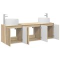 vidaXL Set kabinetov do kúpeľne 3 ks Dub sonoma 49,5 x 44,5 x 66 cm