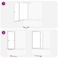 vidaXL Bi-fold sprchový uzáver Tmavá priehľadná 120 x 67 x 129 cm