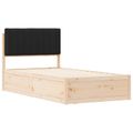 vidaXL Rám postele s čalúneným čelom Čierna 100 x 200 cm