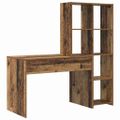 vidaXL Stôl Staré drevo 138,5 x 55 x 143 cm Kompozitné drevo