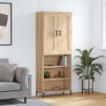 vidaXL Vysoká skrinka dub sonoma 69,5x34x180 cm spracované drevo