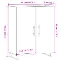 vidaXL Komoda staré drevo 69,5x34x90 cm kompozitné drevo