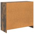 vidaXL Servírovacia skriňa Dymový dub 89 x 34,5 x 77 cm