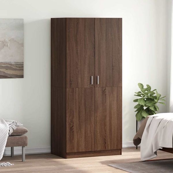 vidaXL Šatník hnedý dub 80x52x180 cm spracované drevo