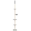 vidaXL Strom pre mačky od podlahy po strop bledosivý 263,5-289,5 cm