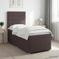 vidaXL Posteľ boxspring s matracom Tmavohnedá 80 x 200 cm Látka