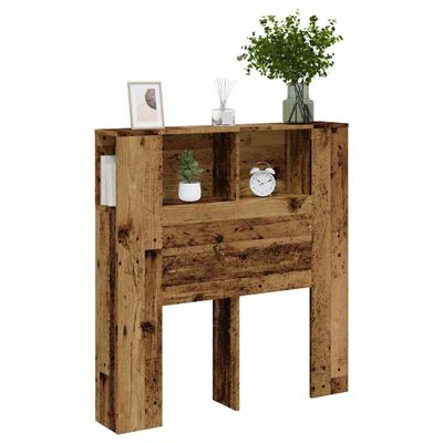 vidaXL Skrinka na čelo postele staré drevo 100x18,5x102,5 cm komp. drevo