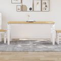vidaXL Jedálenský stôl Corona biely 160x80x75 cm borovicový masív