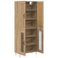 vidaXL Highboard Remeselný dub 69,5 x 34 x 180 cm Kompozitné drevo