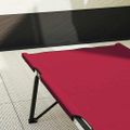 vidaXL Skladacia kempingová posteľ Červená 206 x 76 x 74 cm