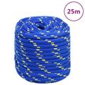 vidaXL Lodné lano modré 16 mm 25 m polypropylén