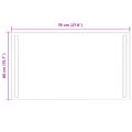vidaXL Zrkadlo do kúpeľne s LED Priehľadná 70 x 40 cm tvrdené sklo