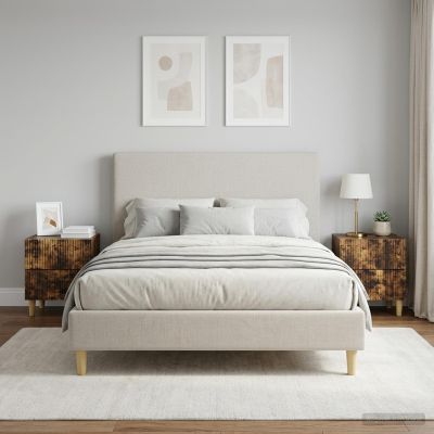 vidaXL Nočný stolík 2 ks Dymový dub 43 x 34,5 x 48 cm Kompozitné drevo