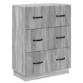 vidaXL Zásuvkový kabinet Sivá sonoma 66 x 34,5 x 87 cm