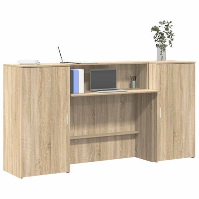 vidaXL Recepčný stôl dub sonoma 200x50x103,5 cm kompozitné drevo