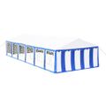 Krytie pre party stan horné a bočné panely 12x6 m modro-biely
