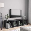 vidaXL Knižnica/TV skrinka, sivá 143x30x36 cm