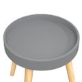 vidaXL Bočný stolík sivý 38x38x40 cm kompozitné drevo a borovica