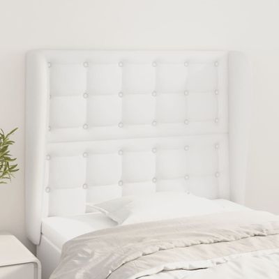 vidaXL Čelo postele so záhybmi modré 83x23x118/128 cm umelá koža