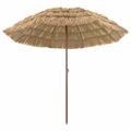 vidaXL Plážový slnečník 255 x 255 x 255 cm Polyester a oceľ Prírodná