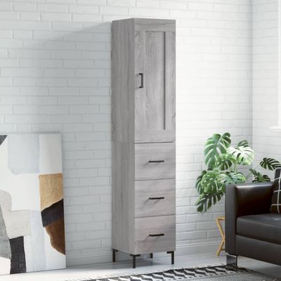 vidaXL Vysoká skrinka dub sonoma 34,5x34x180 cm spracované drevo