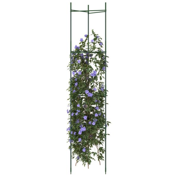 vidaXL Mriežky na paradajky 8 ks 154 cm oceľ a PP