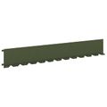 vidaXL Obrubník trávnika 10 ks 102 x 15 x 4 cm Oceľ Olivovo zelená