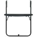 vidaXL Visiaci balkónový stolík čierny 60x64x83,5 cm plastový s ratanovým vzhľadom