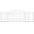 vidaXL Oblúkové gabionové koše 10 ks 400x30x120/140 cm pozink. železo