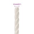 vidaXL Pracovné lano biele 12 mm 100 m polypropylén
