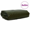 vidaXL Tarpaulin 650g / m² Olivovo zelená 6 x 8 m Plátno s PVC povrchom