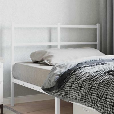 vidaXL Kovové náhradné čelo postele biele 120 cm