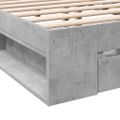 vidaXL Posteľný rám so zásuvkami betónovosivý 160x200cm kompozit.drevo