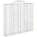 vidaXL Oblúkové gabiónové koše 3ks 200x50x180/200cm pozinkované železo
