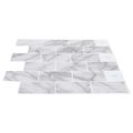 vidaXL Subway dlažba 10 ks Biely mramor 30 x 30 cm Polyuretán a PET