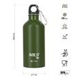 Nerezová turistická fľaša NILS Camp NC3801 zelená 500 ml
