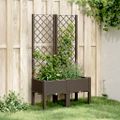 vidaXL Záhradný kvetináč s mriežkou hnedý 80x40x142 cm PP