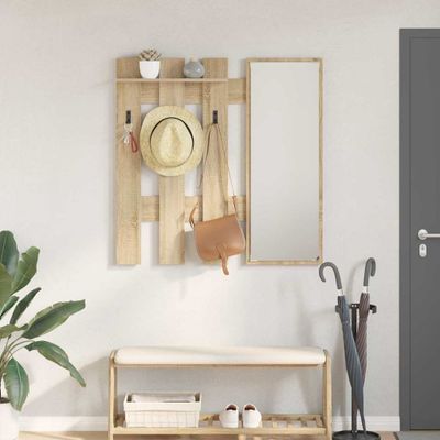 vidaXL Vešiak na stenu Sonoma dub 100 x 10 x 100 cm Kompozitné drevo