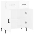 vidaXL Komoda lesklá biela 69,5x34x90 cm spracované drevo
