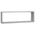 vidaXL Kockové police 2 ks sivé sonoma 80x15x26,5 cm spracované drevo