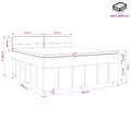 vidaXL Posteľ boxspring s matracom Tmavosivá 140 x 200 cm Látka
