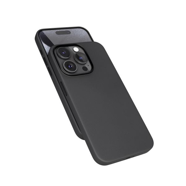 Epico Mag+ kožený kryt iPhone 15 Pro Max - čierna